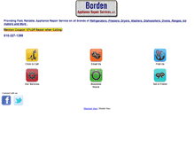 Tablet Screenshot of bordenappliance.com